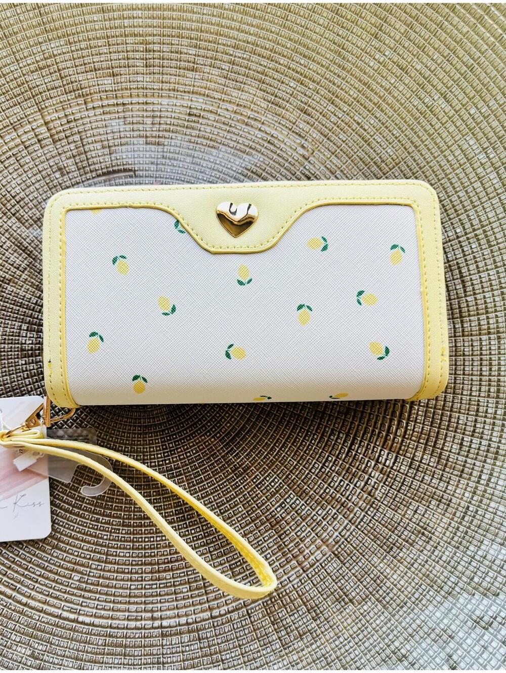 Lemon NWT double zip novelty wristlet large - Picture 2 of 6